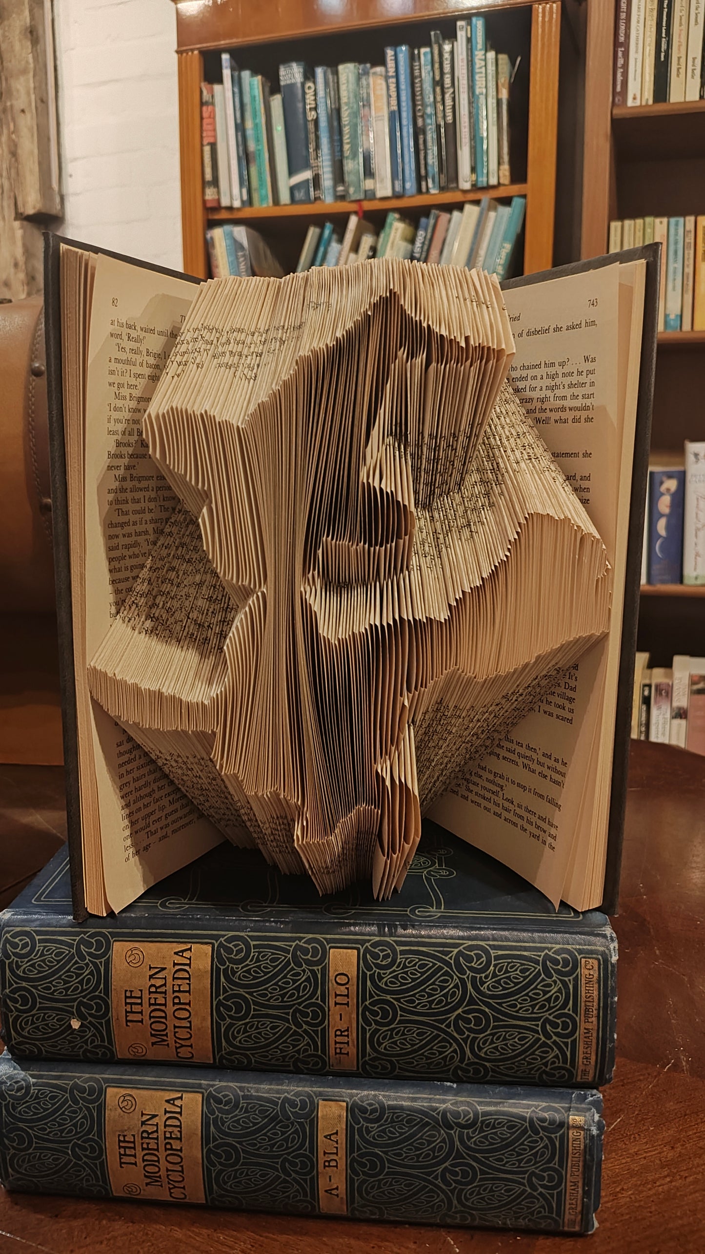 Folded Witch on a Broomstick Book Art