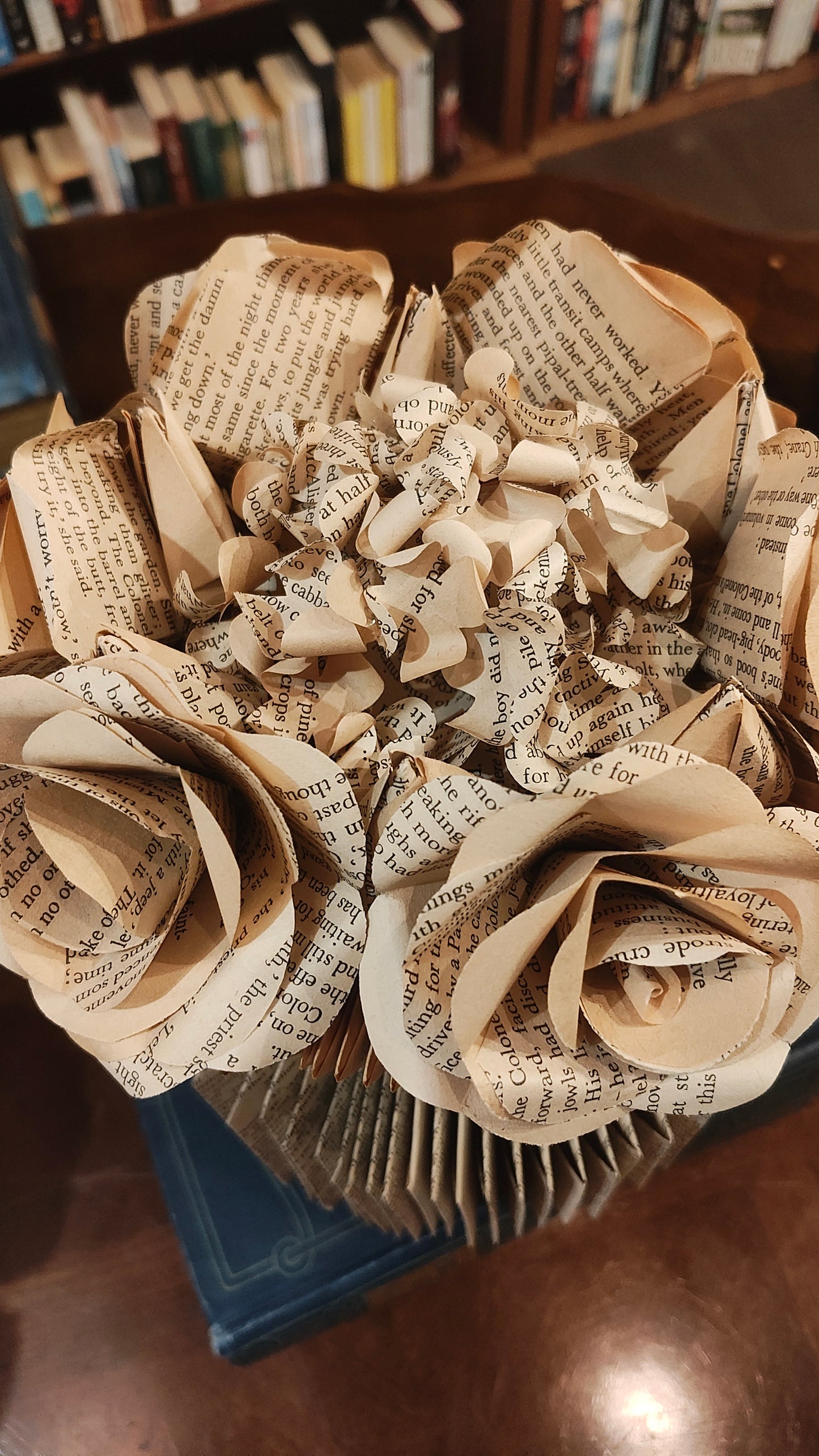 Vintage Book Page Vase (Collection Only)