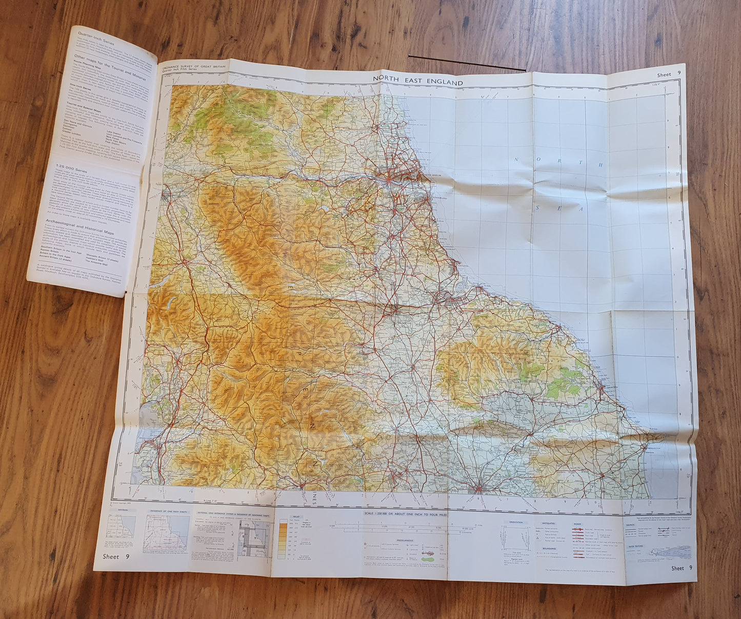 Ordnance Survey Quarter-Inch Map - North East England (Sheet 9)