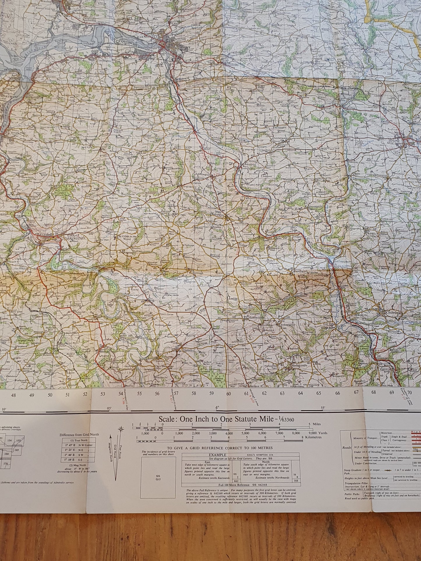 Ordnance Survey One-Inch Map - Barnstaple (Sheet 163)