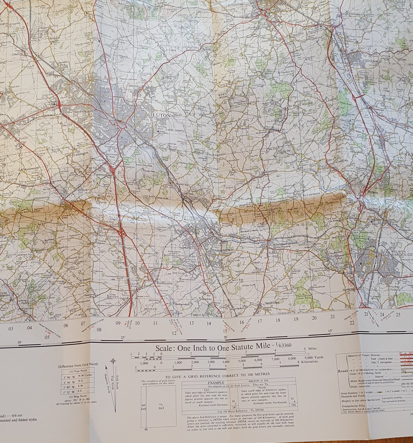 Ordnance Survey One-Inch Map of Great Britain - Bedford & Luton (Sheet 147)