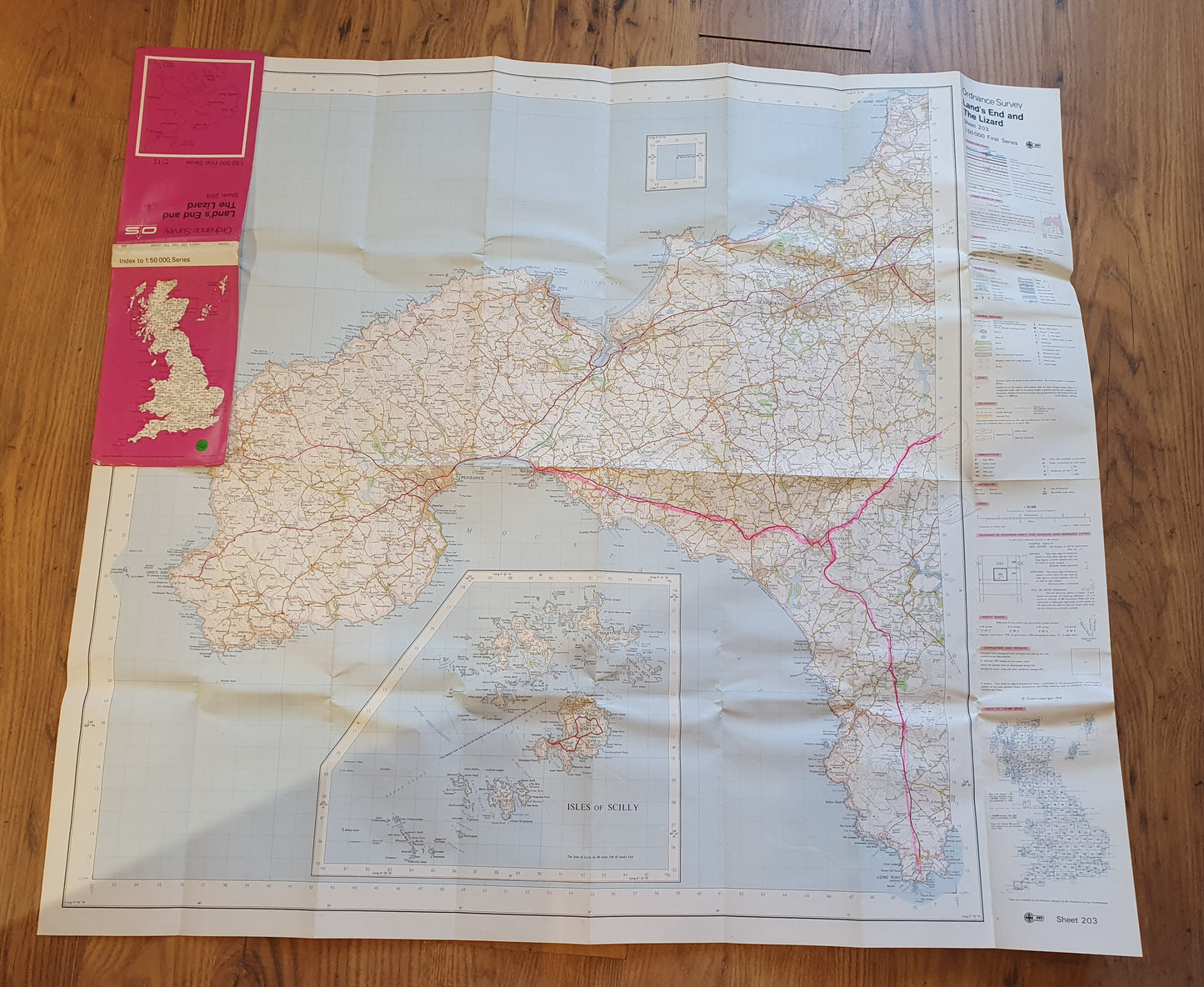 Ordnance Survey Landranger Map- Land's End and the Lizard (Sheet 203)