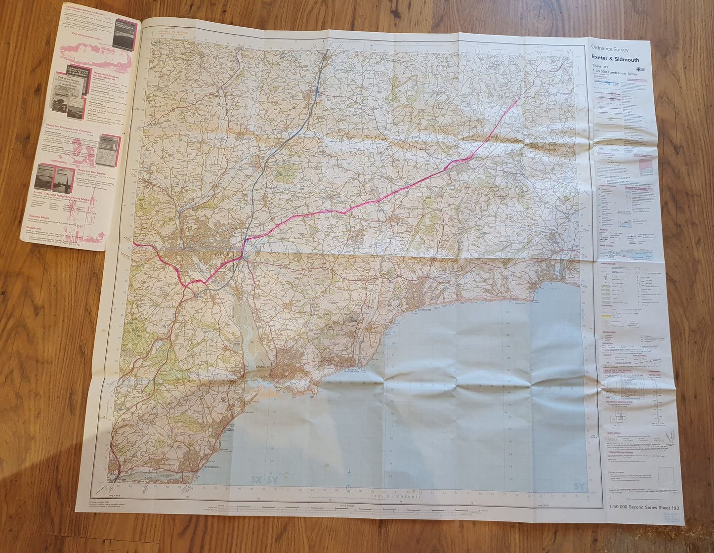 Ordnance Survey Landranger Map - Exeter, Sidmouth & Surrounding Area (Sheet 192)