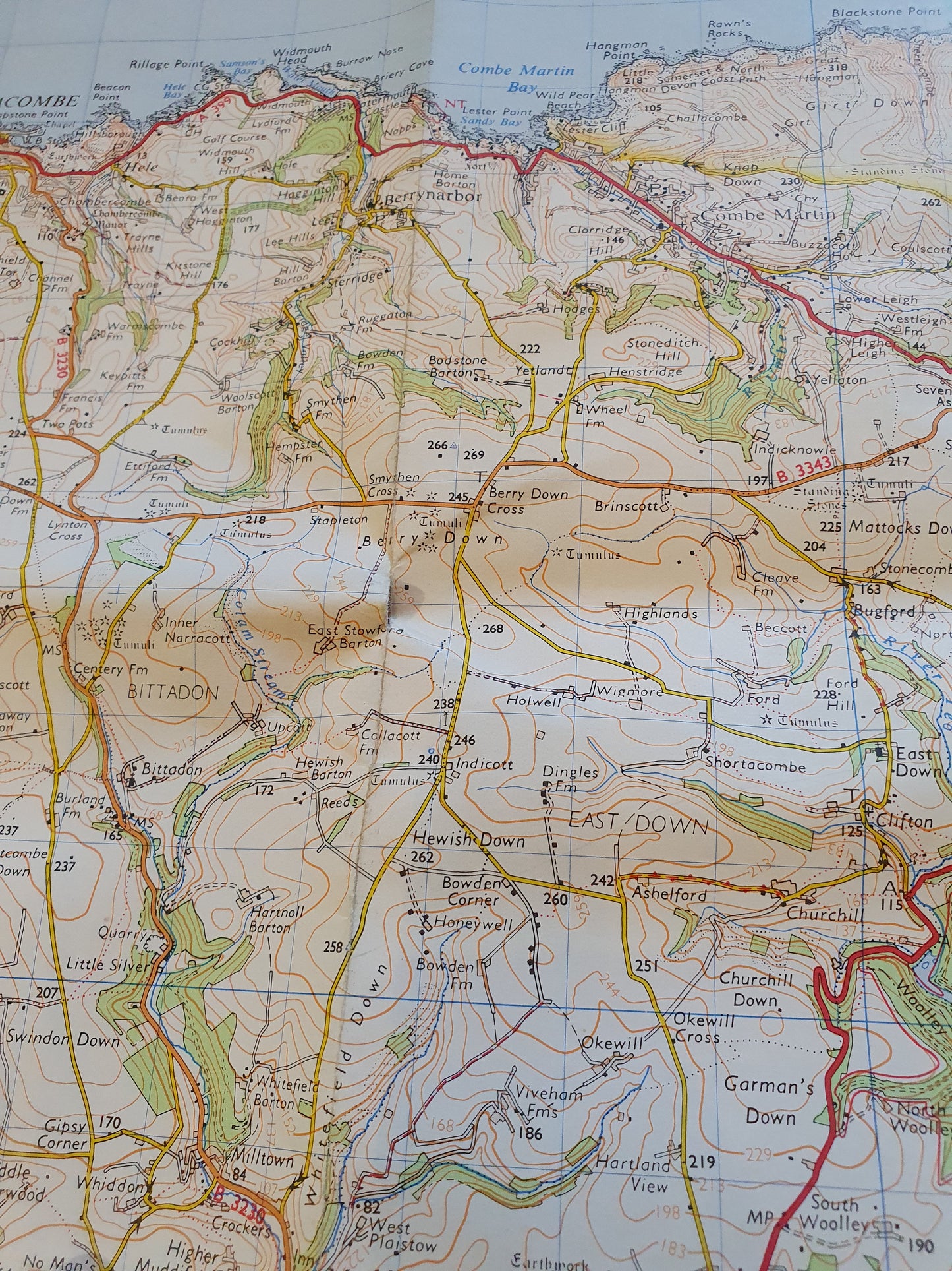 Ordnance Survey Landranger Map - Barnstaple and Ilfracombe (Sheet 180)