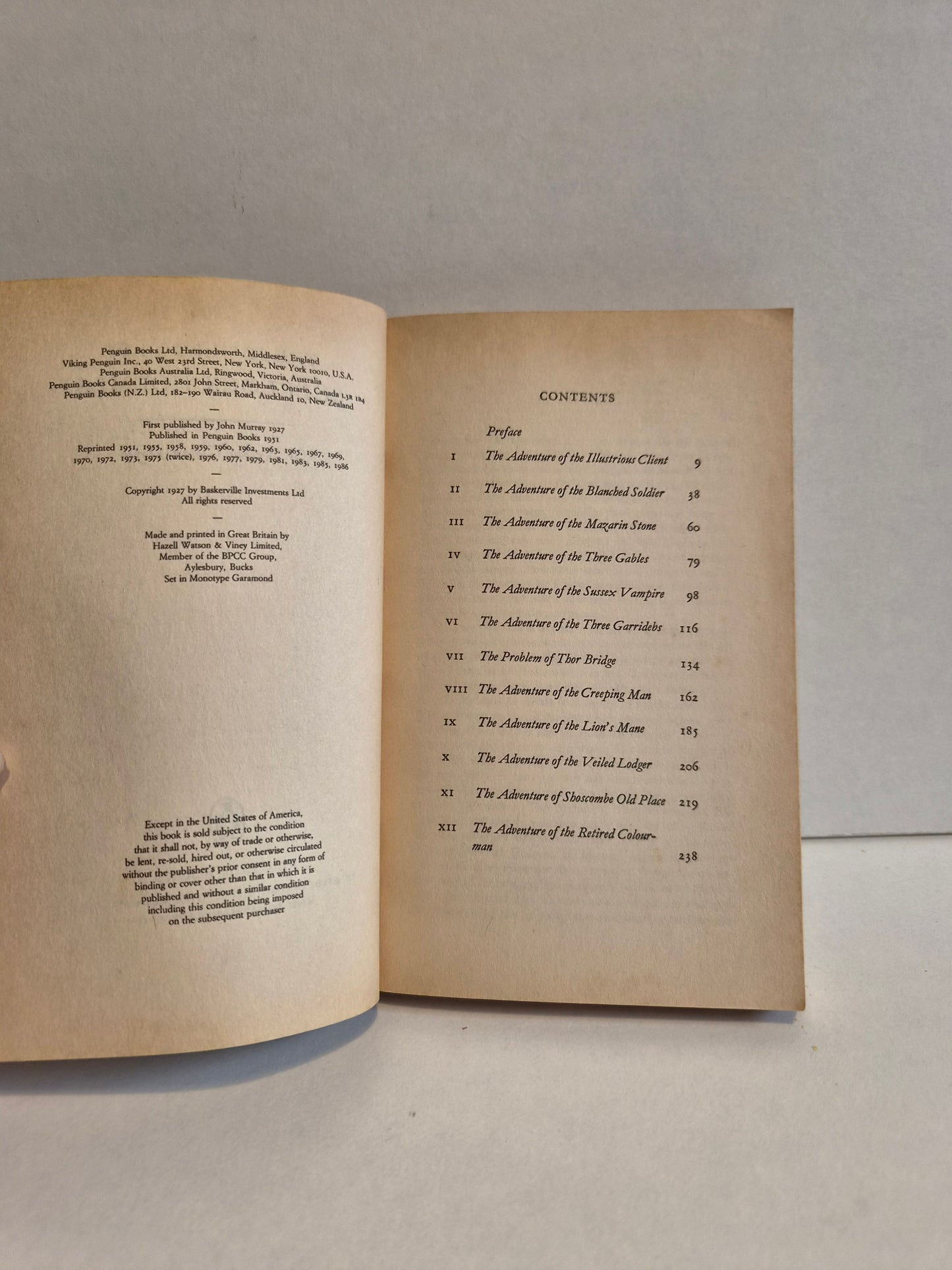 The Case-Book of Sherlock Holmes by Sir Arthur Conan Doyle (1986)