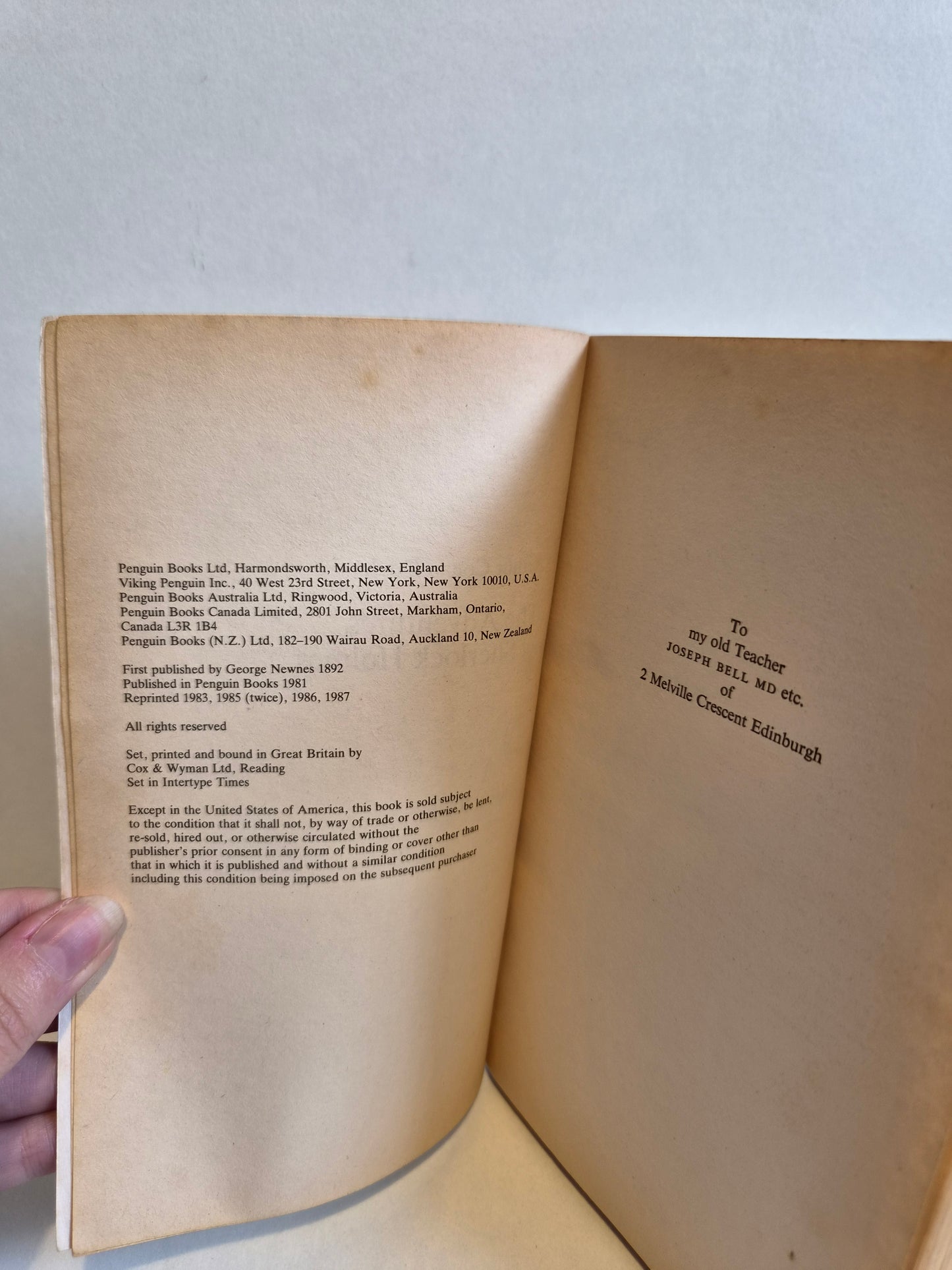 The Adventures of Sherlock Holmes by Sir Arthur Conan Doyle (1987)