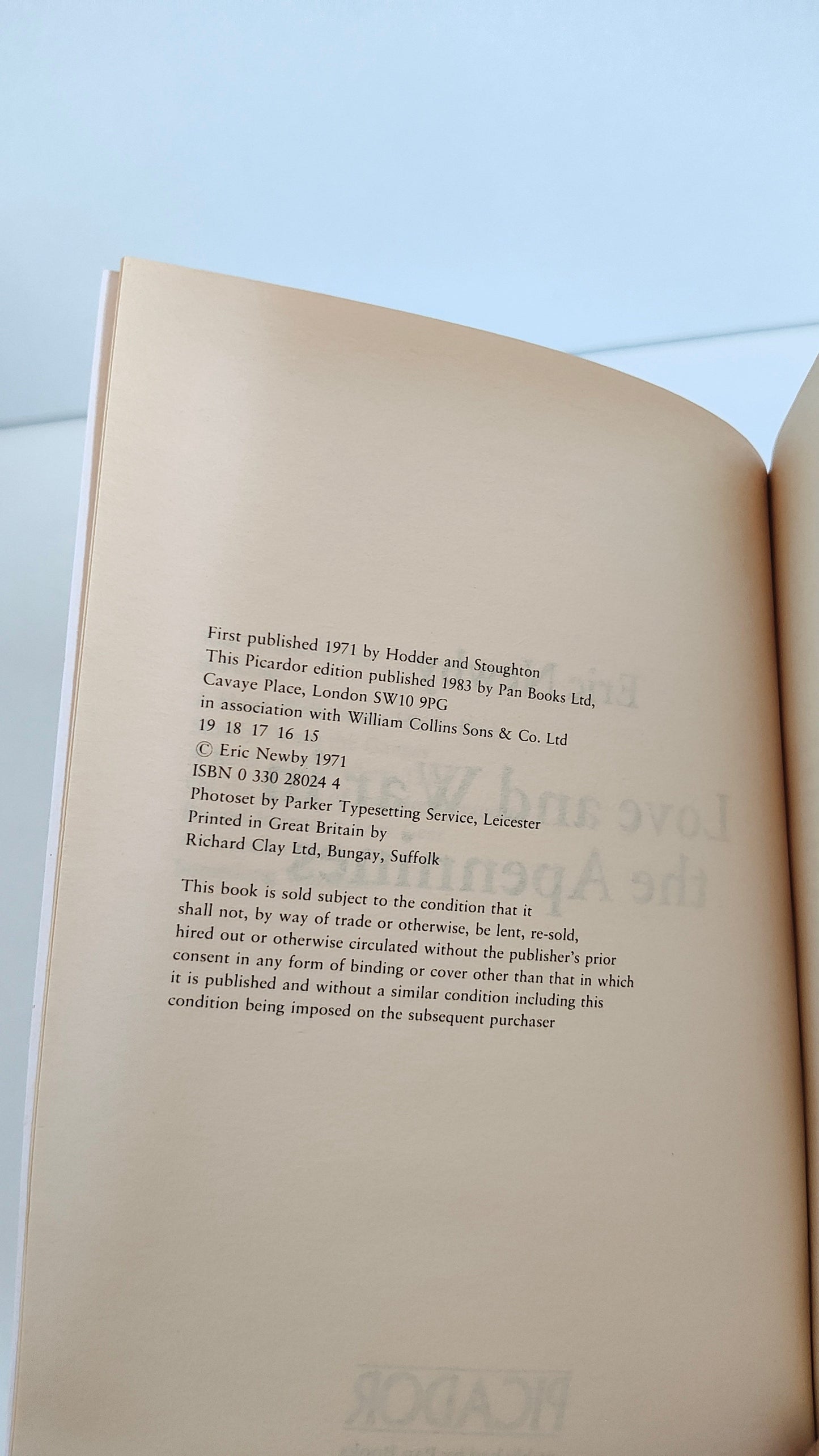 Love and War in the Apennines by Eric Newby (1983)