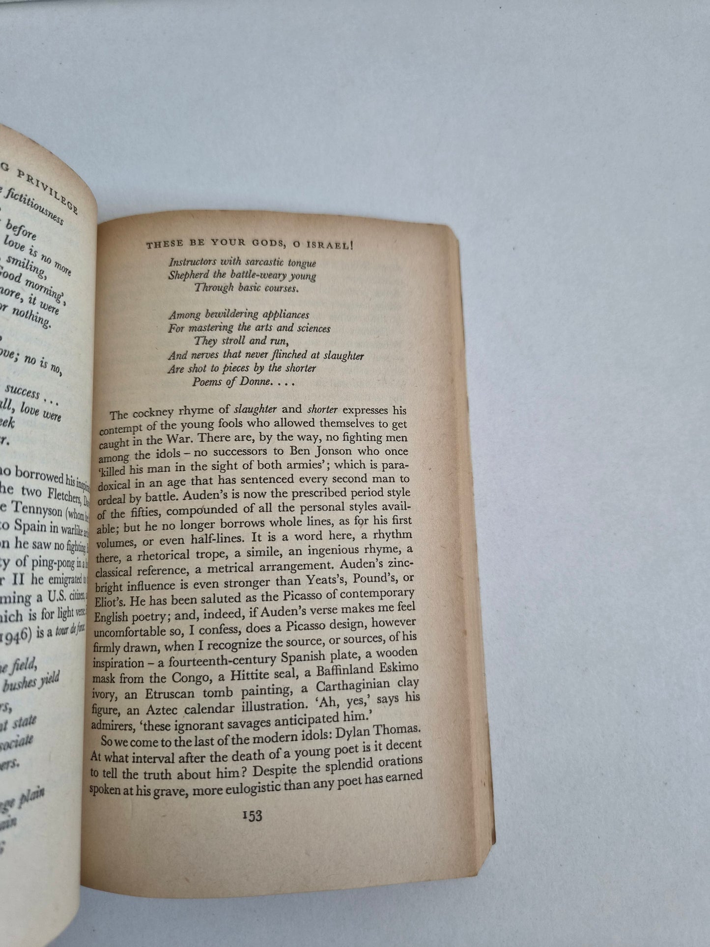 The Crowning Privilege by Robert Graves (1959)