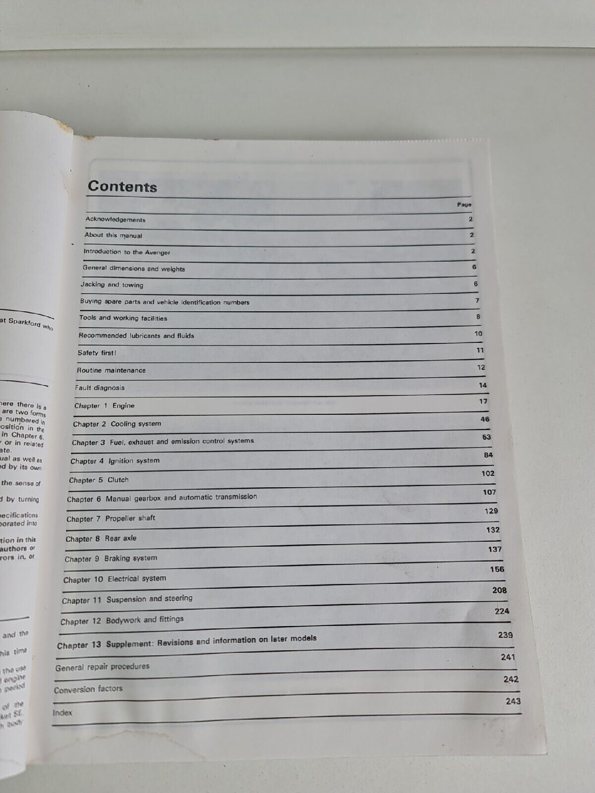 Avenger 1970-82 Haynes Owners Workshop Manual