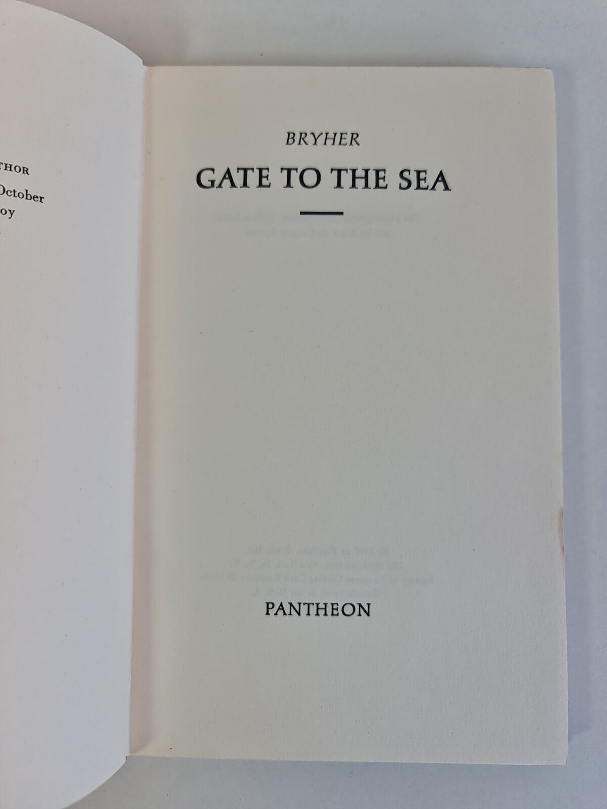 Gate to the Sea by Bryher (1958)