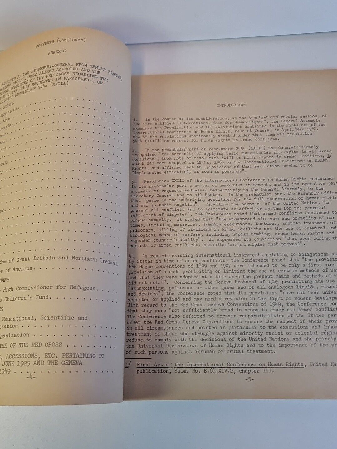 UN General Assembly A/7720 - Respect for Human Rights in Armed.. - 20 Nov 1969