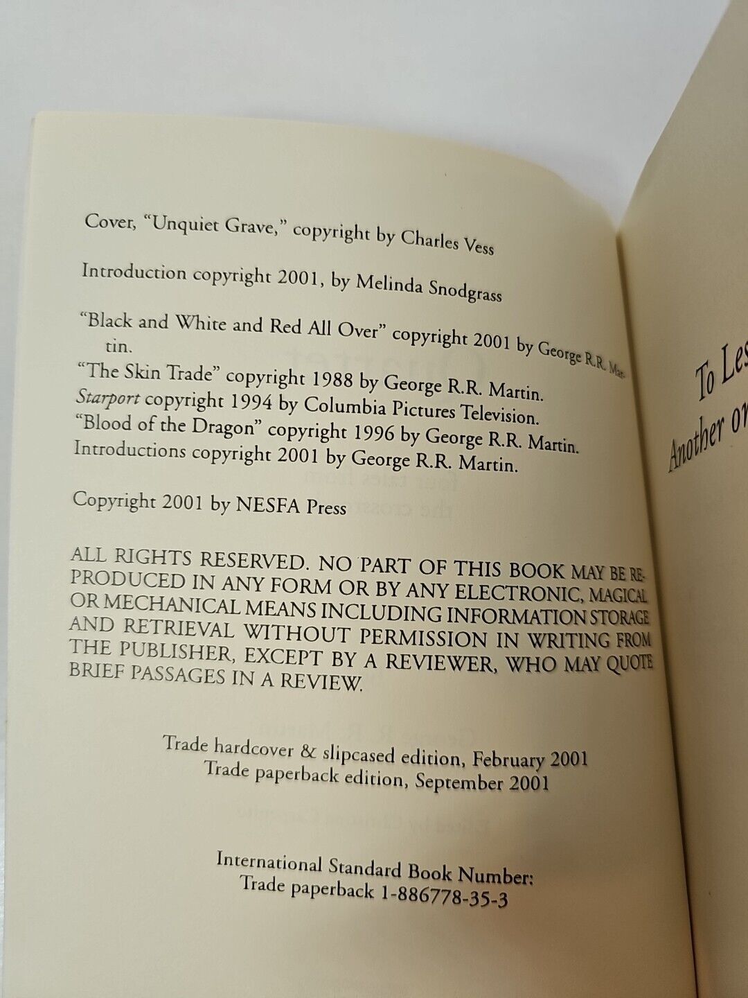 Quartet: Four Tales from the Crossroads by George RR Martin (2001)