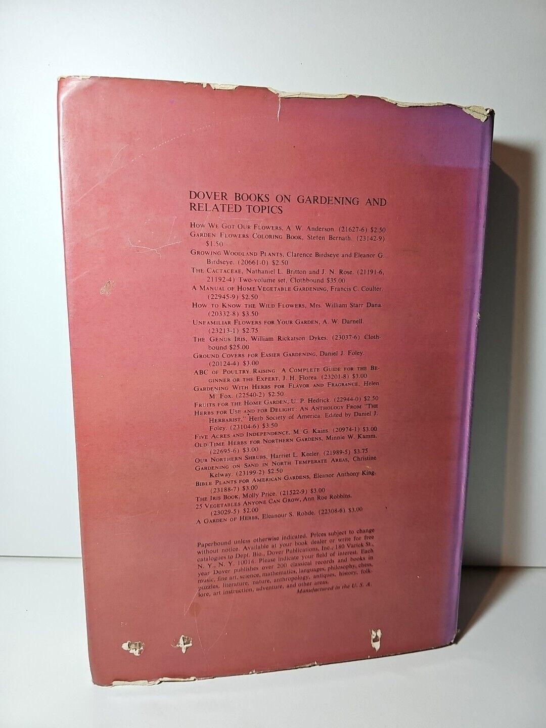 Garden of Pleasant Flowers by John Parkinson (HB, 1976)