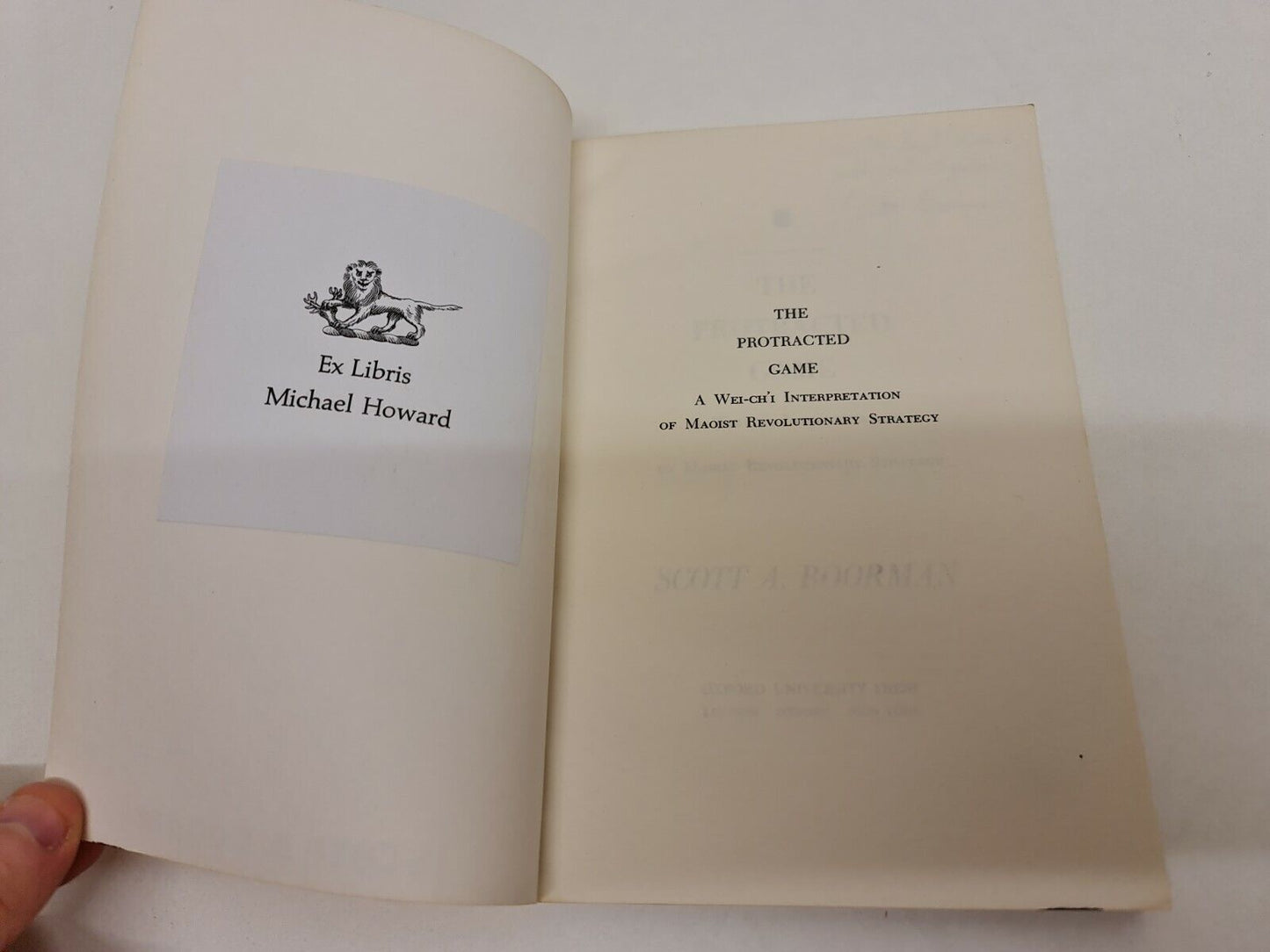 SIGNED The Protracted Game: Wei-ch'i Interpretation of Maoist.. Scott Boorman