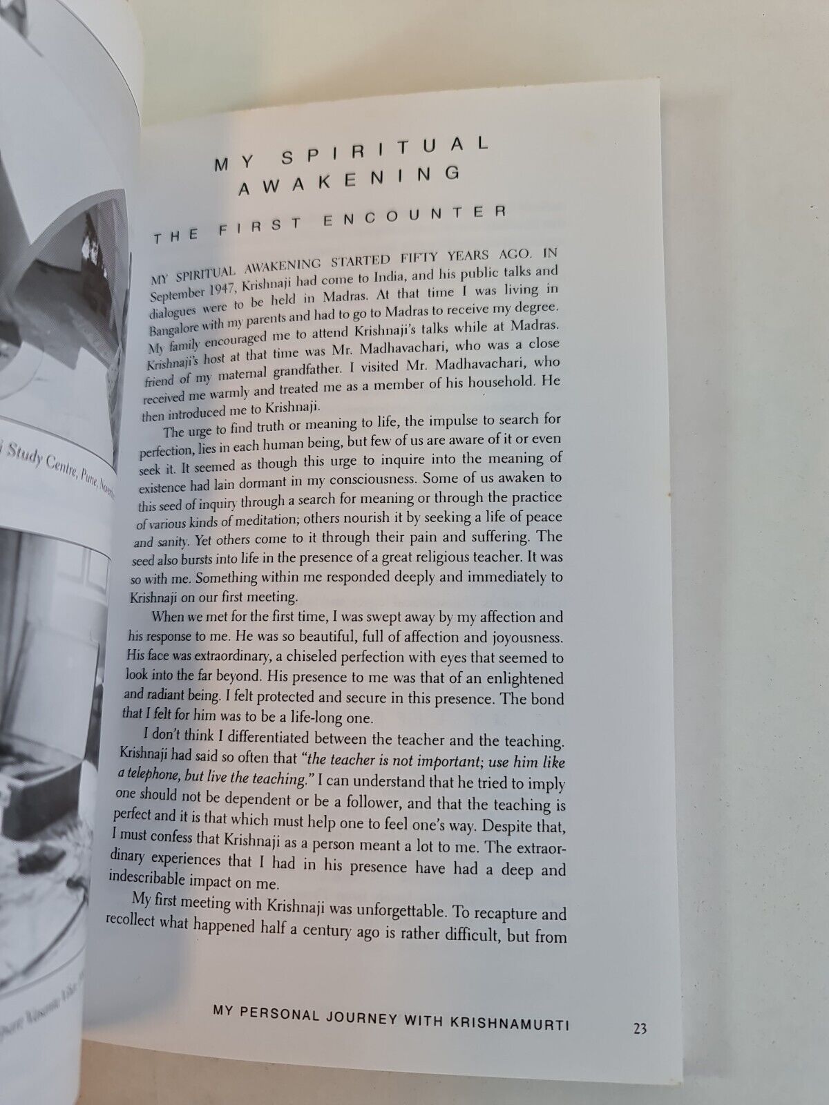 A Vision of the Sacred: My Personal Journey With Krishnamurti by Sunanda Patwardhan (2000)