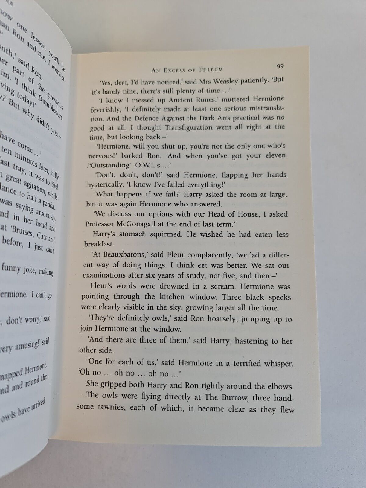 Harry Potter and the Half-Blood Prince by J. K. Rowling (2005) - OWL Misprint