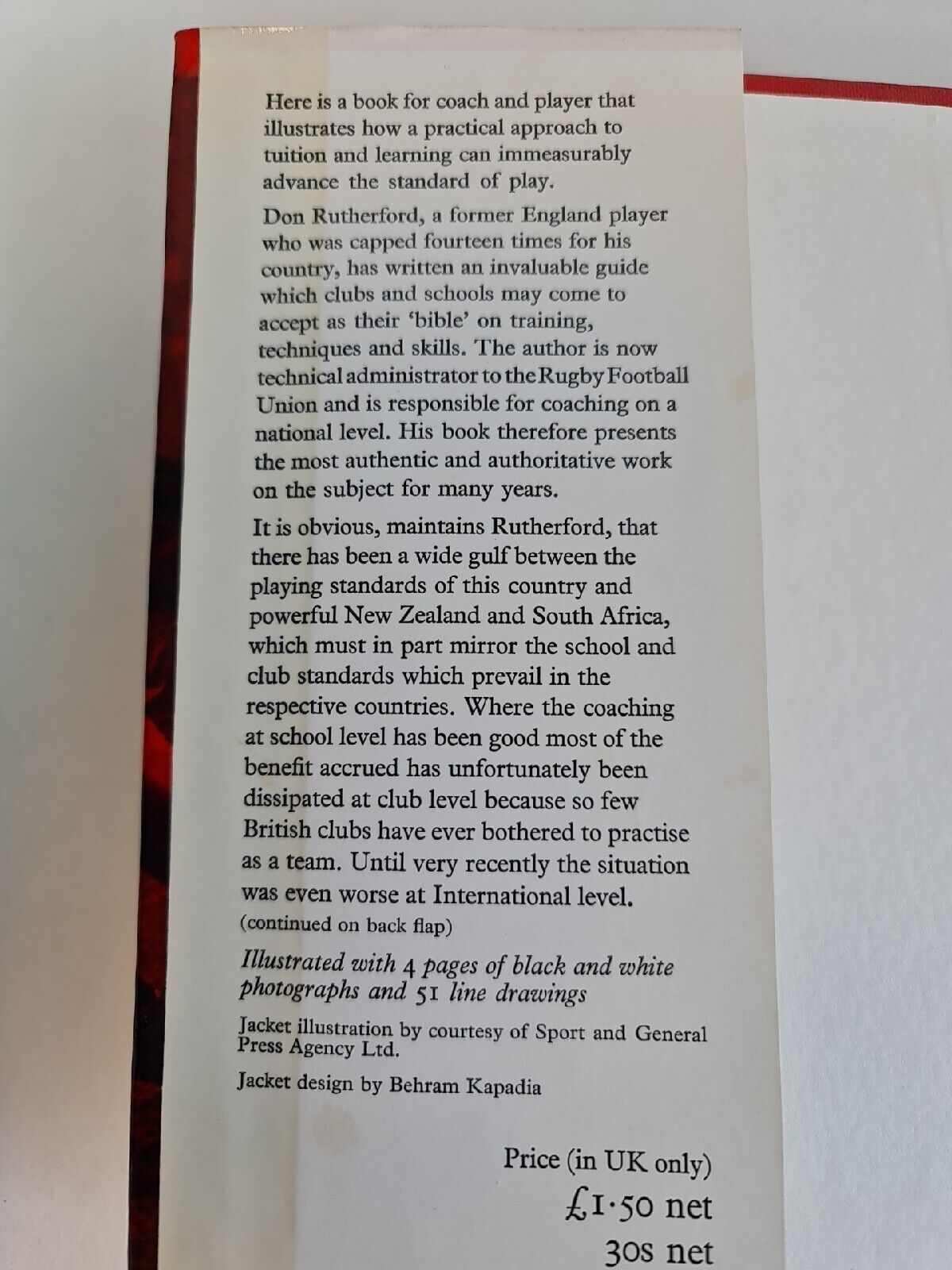 Rugby for Coach and Player by Don Rutherford (1971)