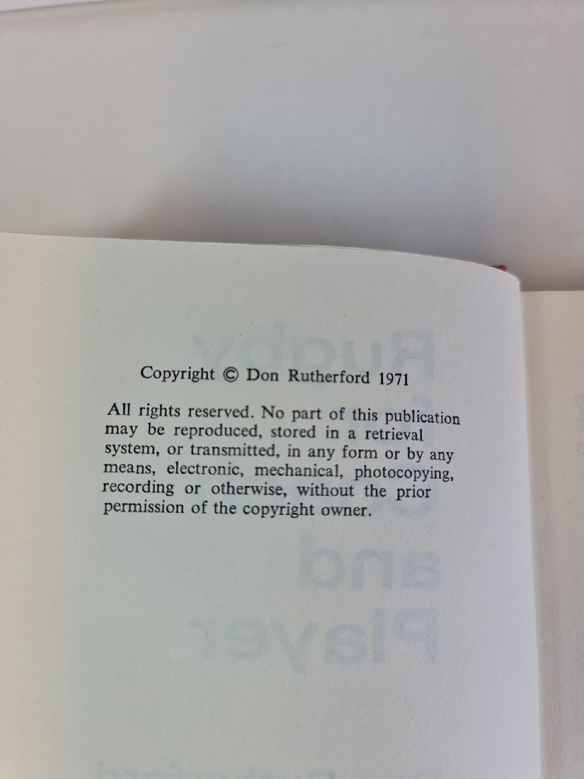 Rugby for Coach and Player by Don Rutherford (1971)