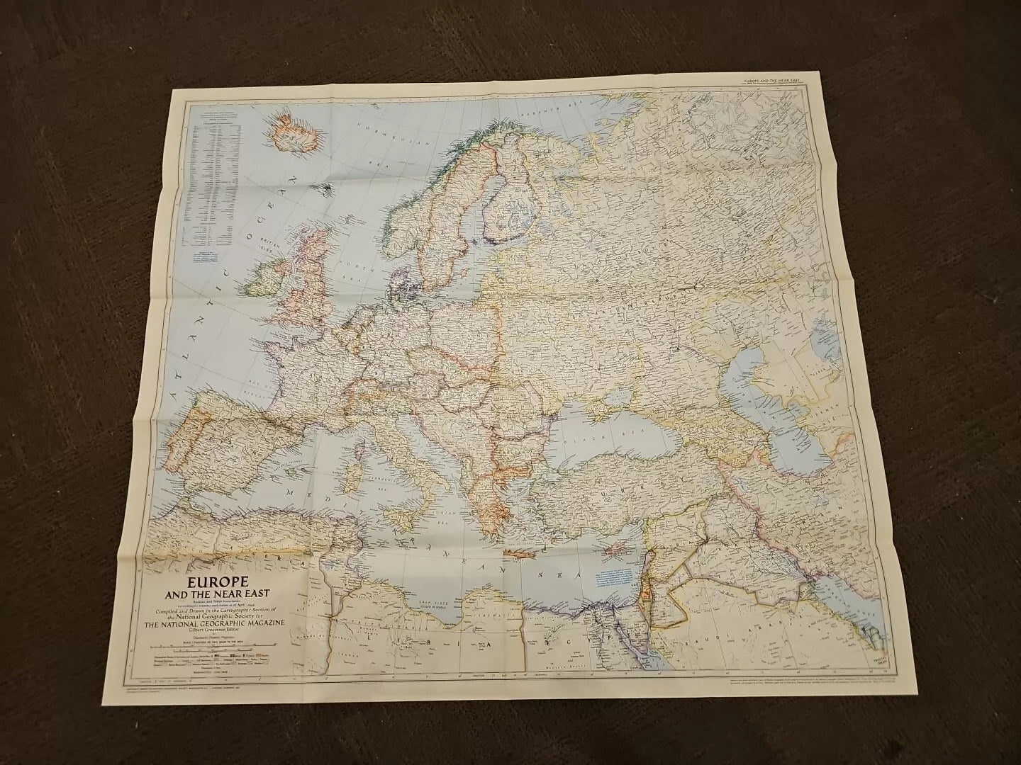 National Geographic Map - Europe and The Near East (1949)