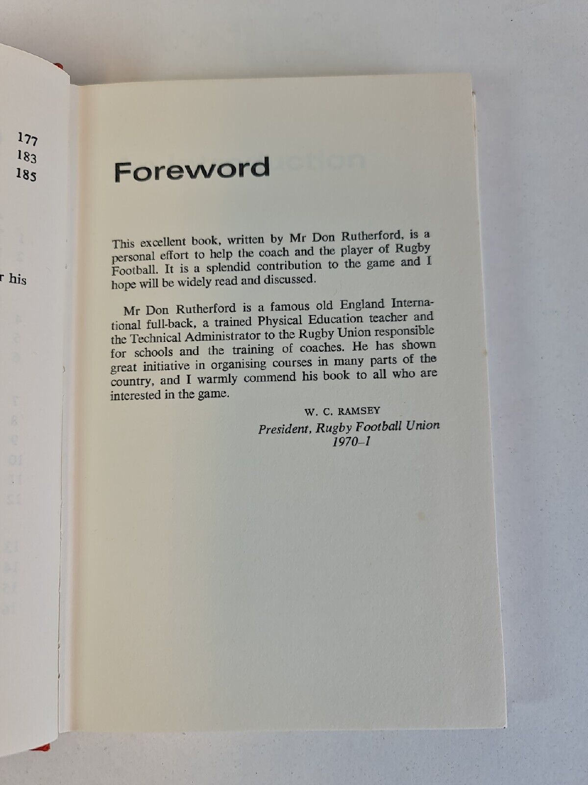 Rugby for Coach and Player by Don Rutherford (1971)