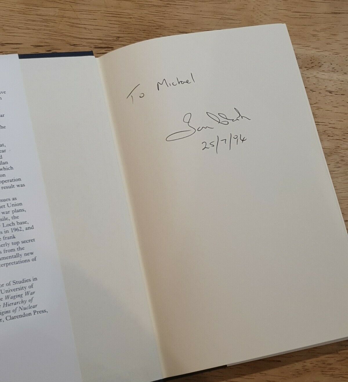 SIGNED Nuclear Diplomacy & the Special Relationship Ian Clark (1994)