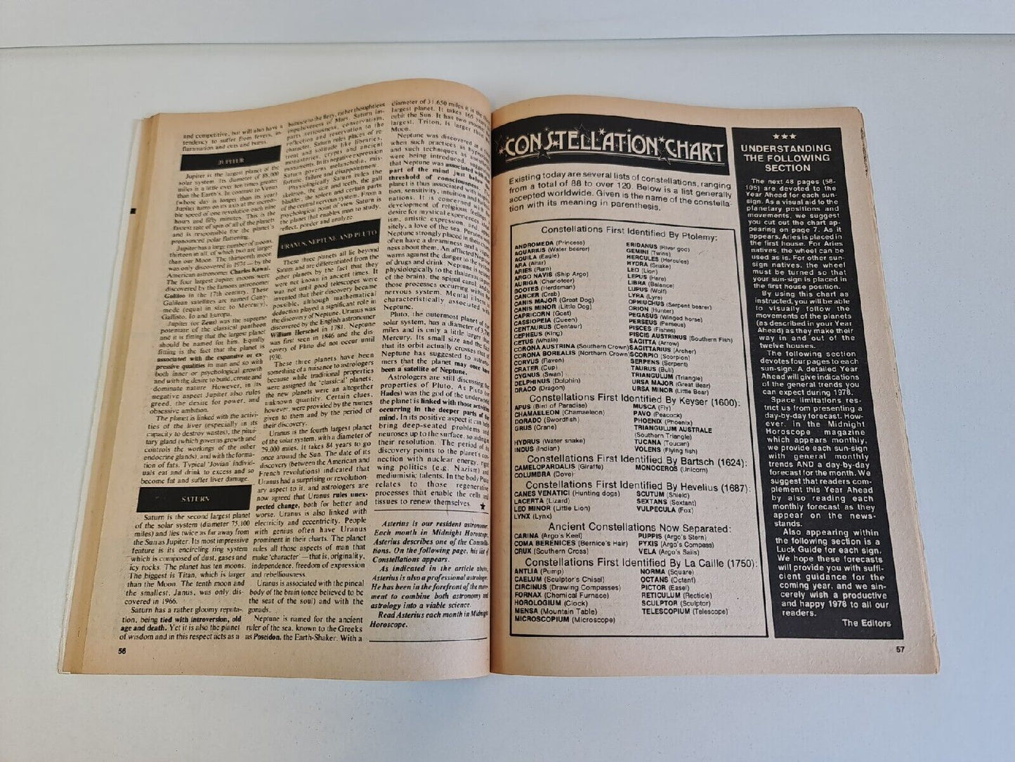 Midnight Horoscope Yearbook and Almanac 1978