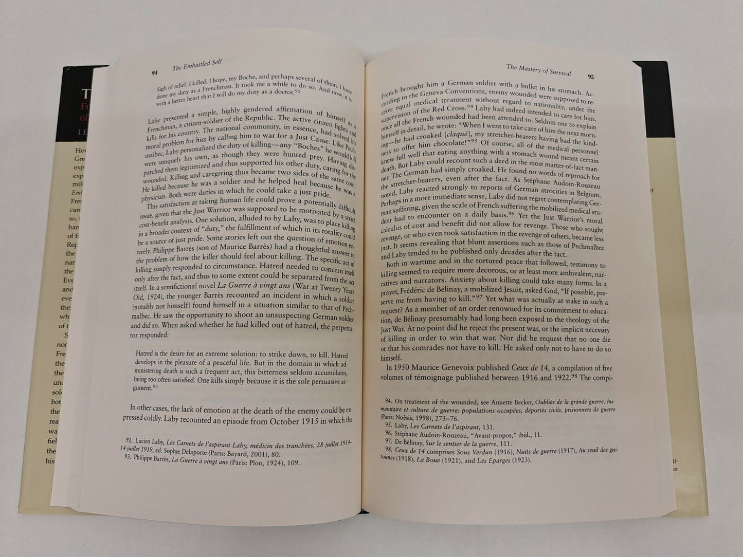 SIGNED The Embattled Self: French Soldiers... by Leonard V Smith (2007)
