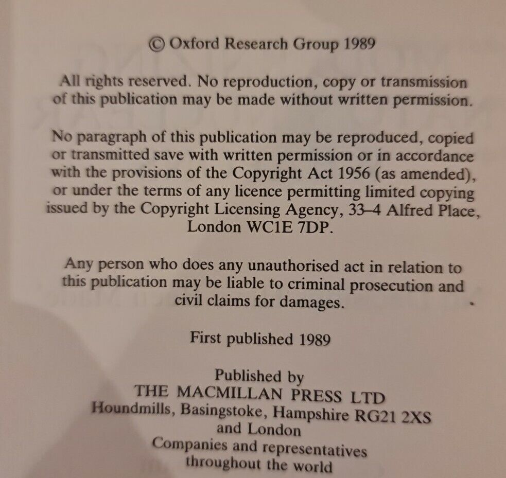 Modernizing NATO's Nuclear Weapons by Oliver Ramsbotham (1989)