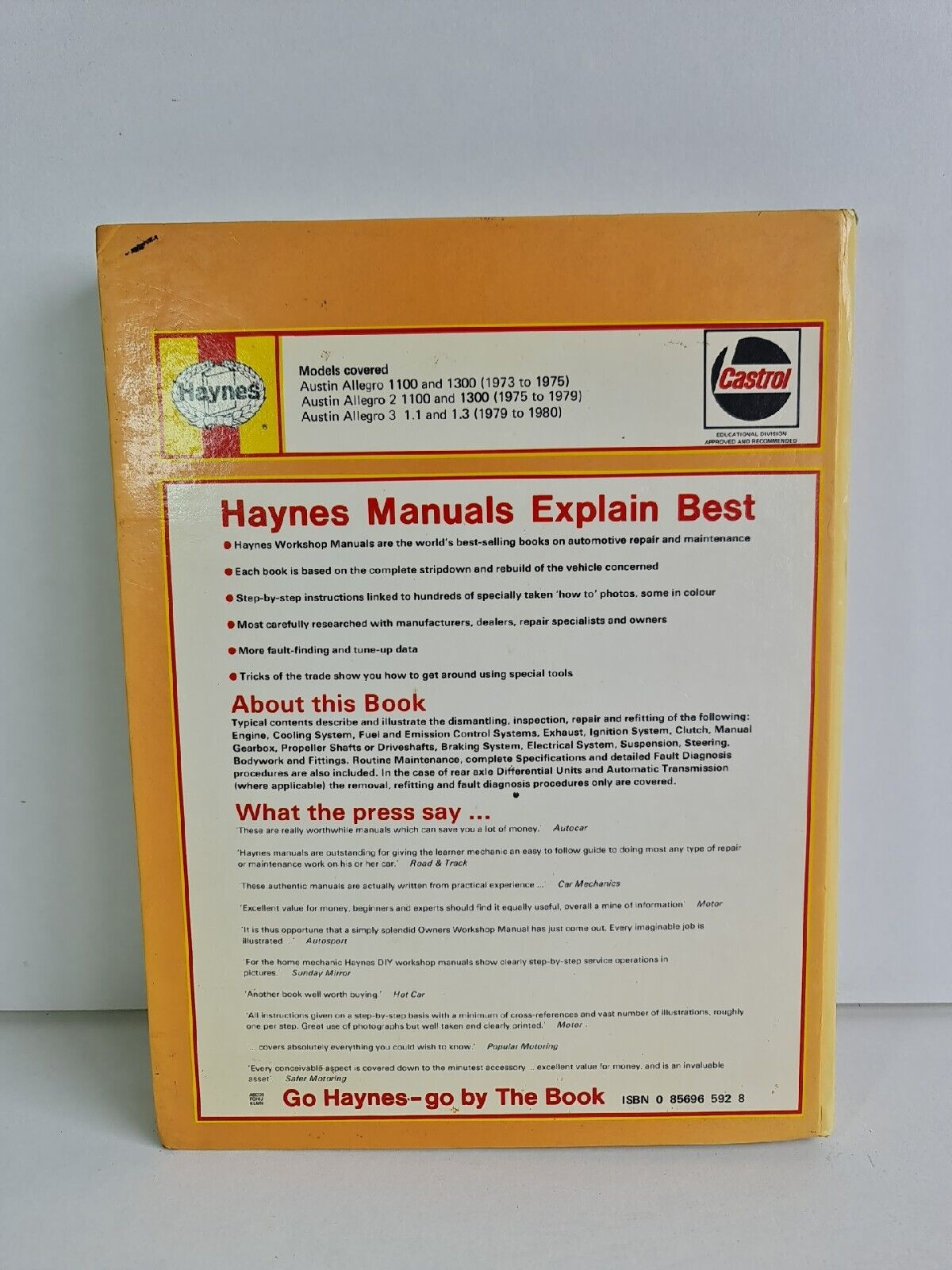 Austin Allegro 1100 and 1300 Haynes Owner's Workshop Manual