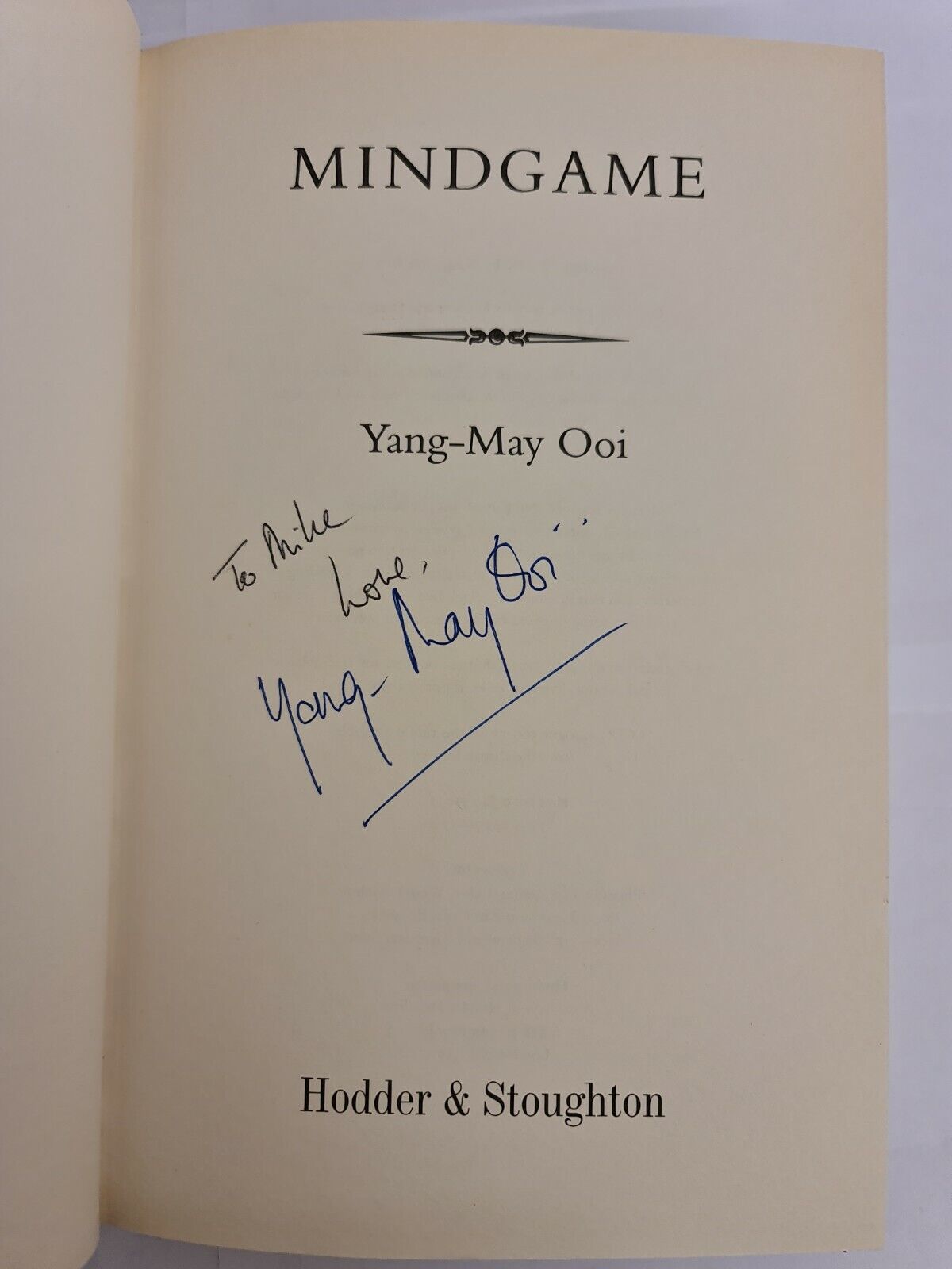 SIGNED - Mindgame by Yang-May Ooi (2000)