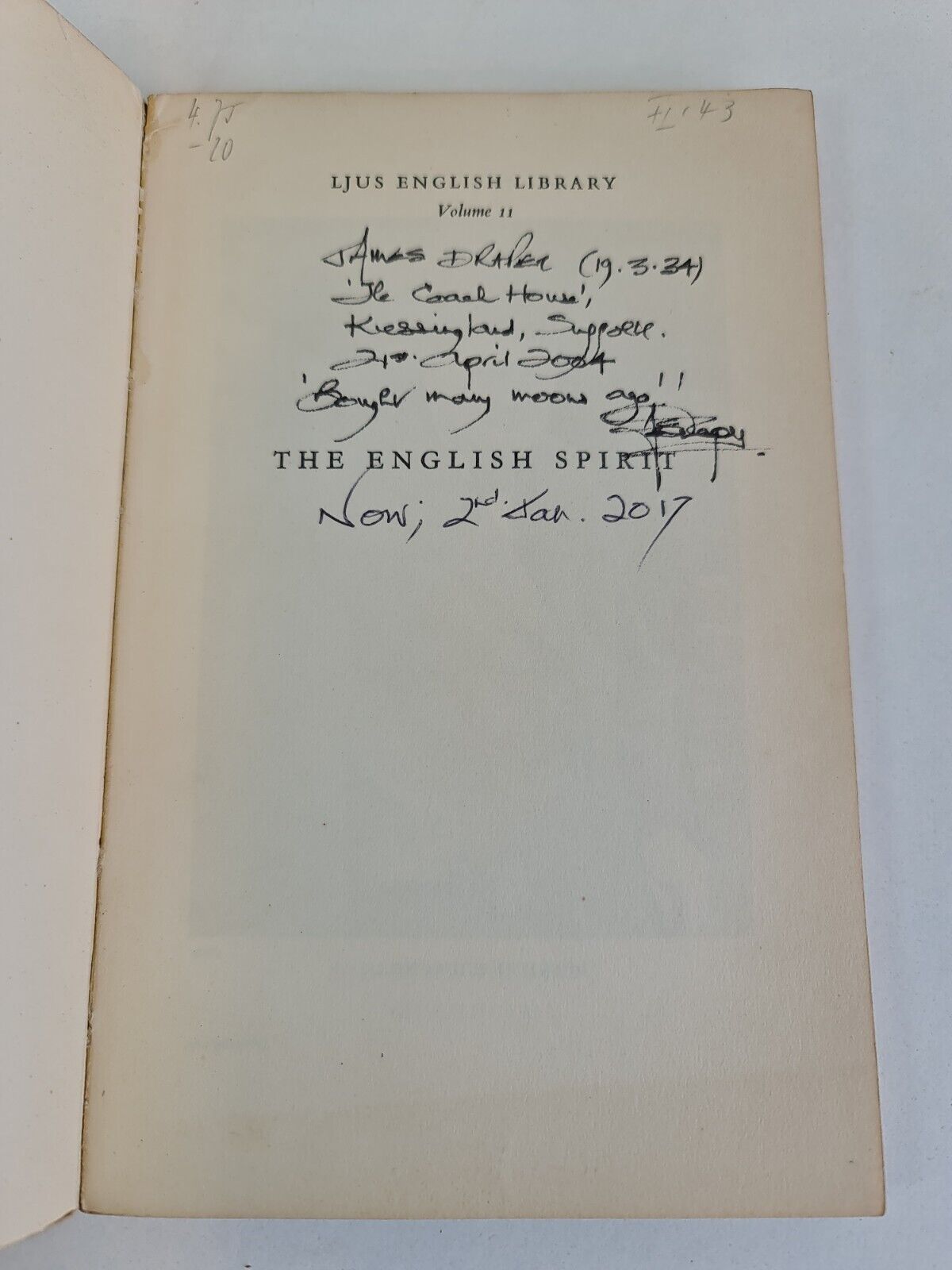 The English Spirit by J B Priestley (1943)