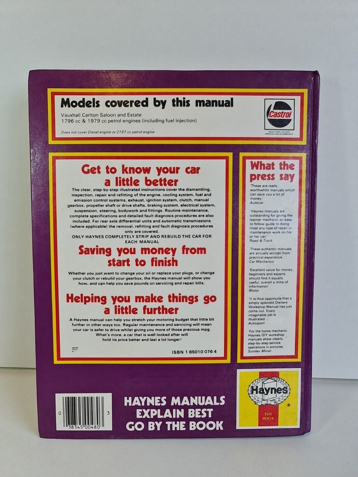 Haynes - Vauxhall Carlton 1978-84 Owner's Workshop Manual