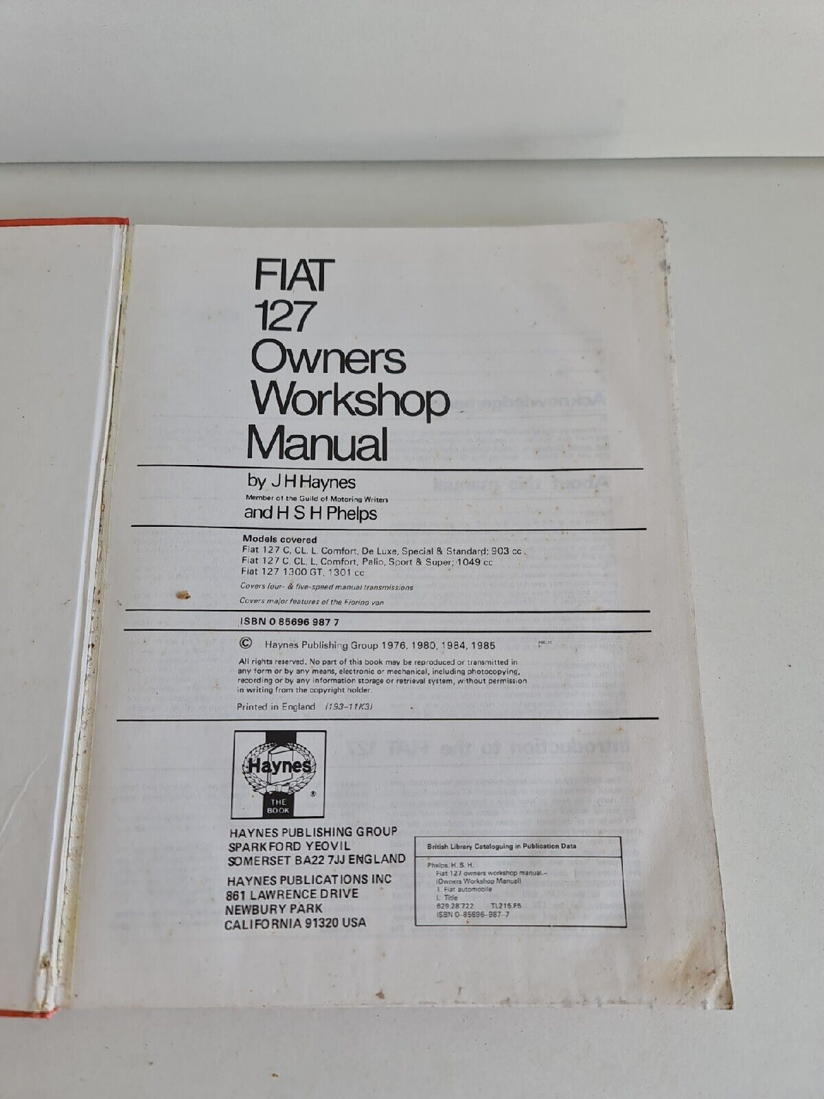 Fiat 127 1971-83 Owner's Workshop Manual by H.S.H. Phelps, J. H. Haynes.