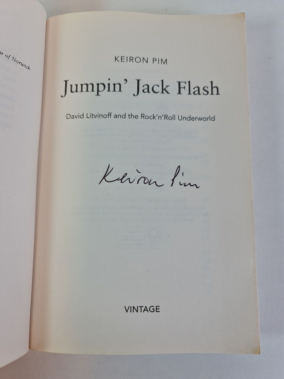 SIGNED - Jumpin' Jack Flash: David Litvoff... (2017)