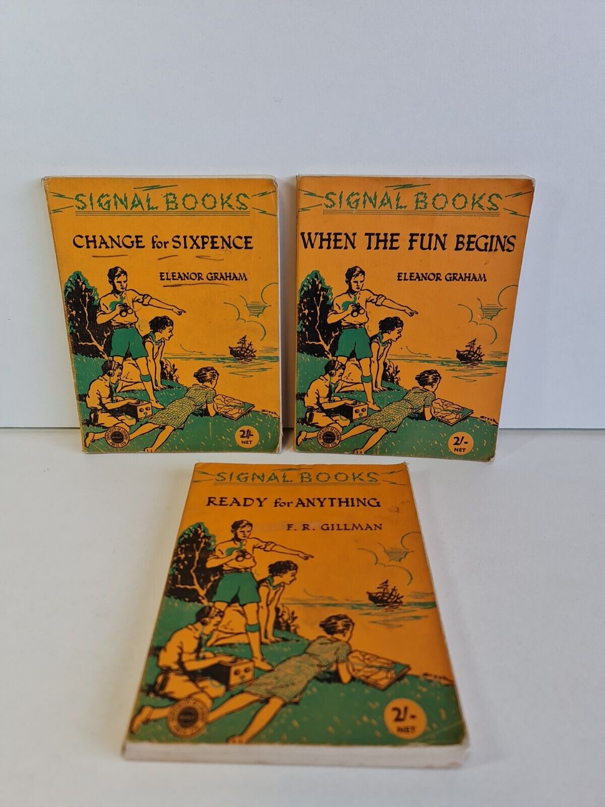 3x Vintage Eleanor Graham Signal Paperback Books - Change for Sixpence, etc