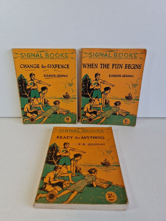 3x Vintage Eleanor Graham Signal Paperback Books - Change for Sixpence, etc