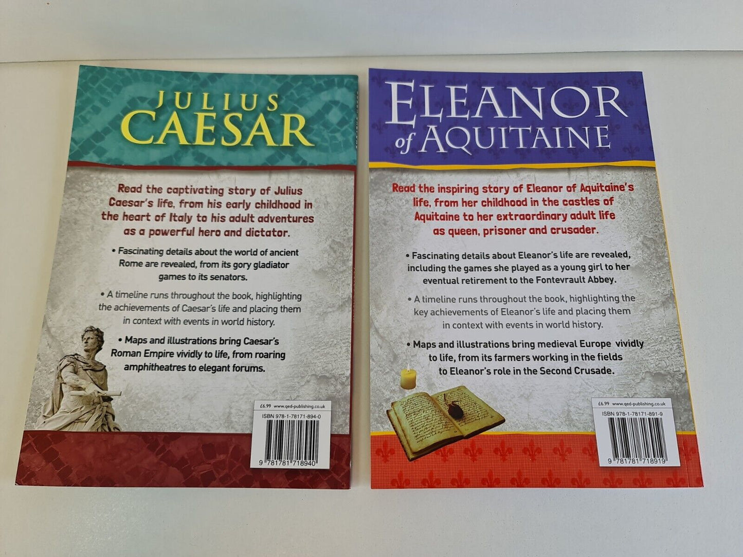 Bundle 10x Educational Biography of Famous Peeople - Caeser, Newton, Danghi, etc