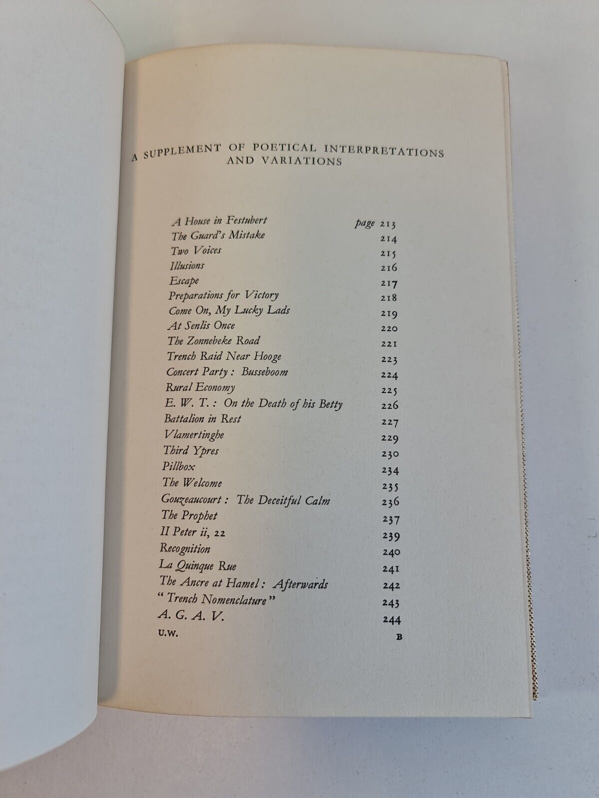SIGNED Undertones of War by Edmund Blunden (1965)