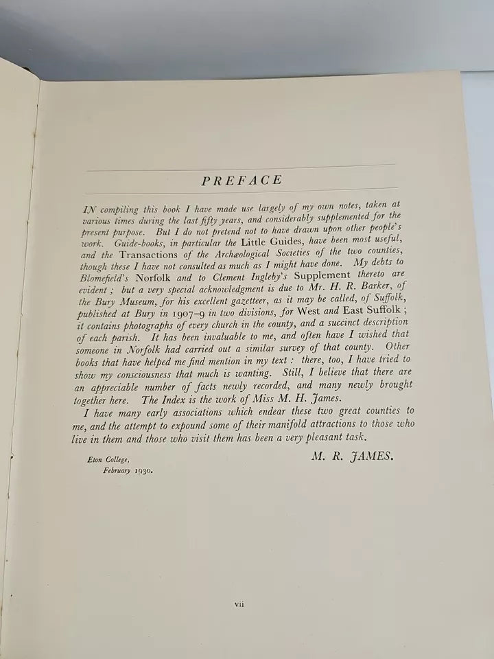 Suffolk and Norfolk by MR James (1930)