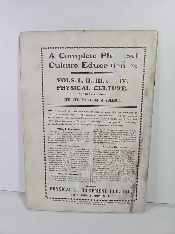Physical Development Vol 2, October 1901 - Vintage Fitness Booklet