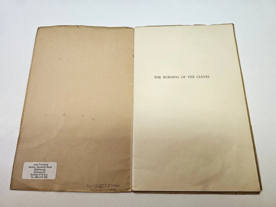 The Burning of the Leaves and Other Poems by Laurence Binyon (1944)