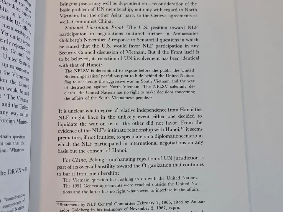 The U.N. and Vietnam by Lincoln P. Bloomfield (1968)