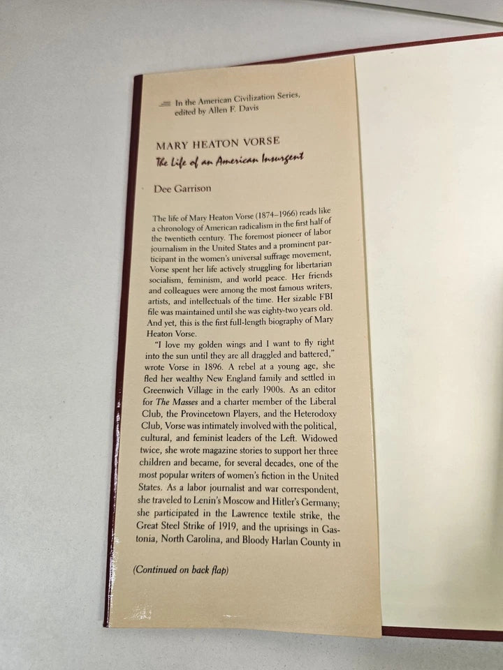 Mary Heaton Vorse: The Life of an American Insurgent, Garrison (1989)