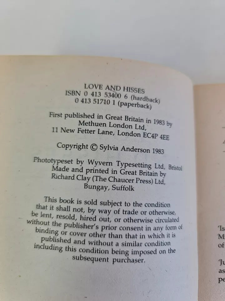 Love and Hisses by Sylvia Anderson (1983)