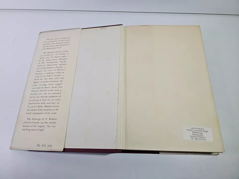 Hamlet by Shakespeare with a psycho analytical study by Ernest Jones (1947)