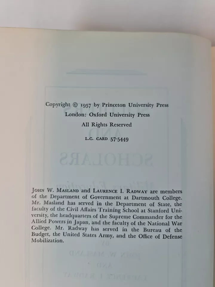 Soldiers and Scholars: Military Education and National Policy, Masland (1957)