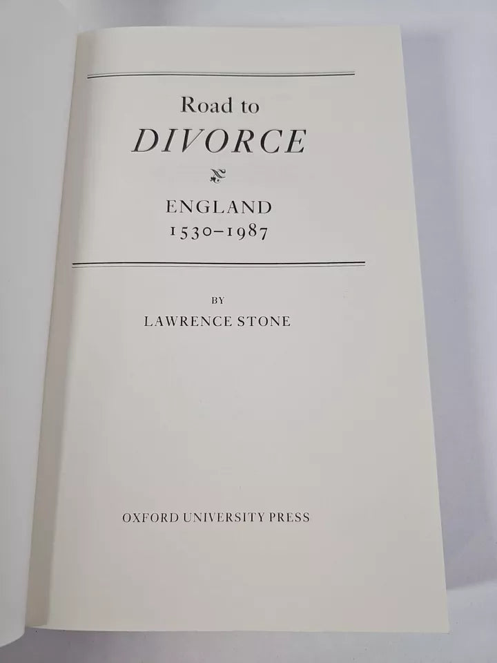 Road To Divorce by Lawrence Stone (1991)