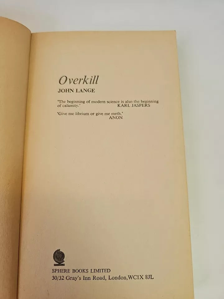 Overkill by John Lange (1972) Sphere Books