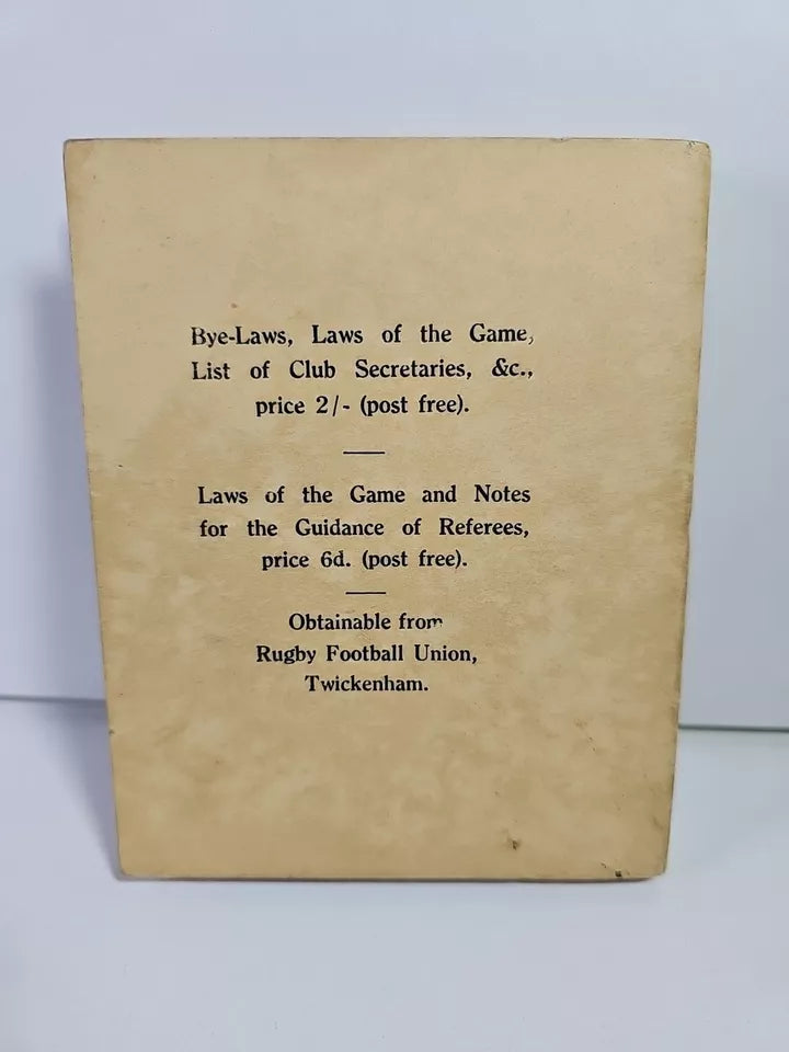 The Rugby Football Union: Bye-Laws And Laws Of The Game. 1949-50