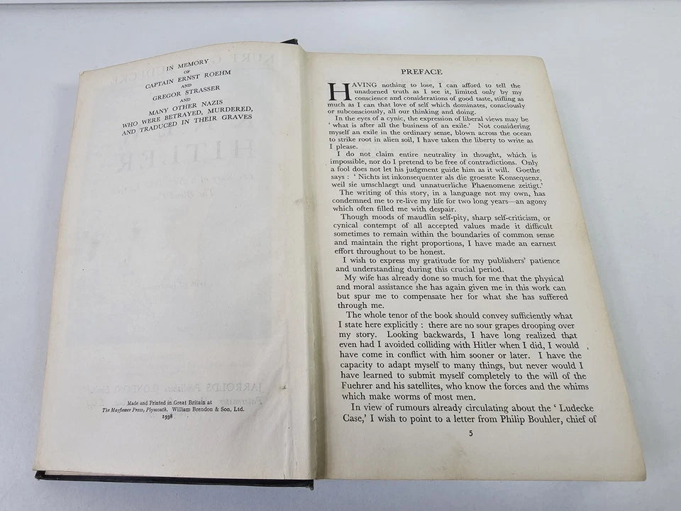 I Knew Hitler : The Story of a Nazi who escaped... by Kurt Ludecke (1938)